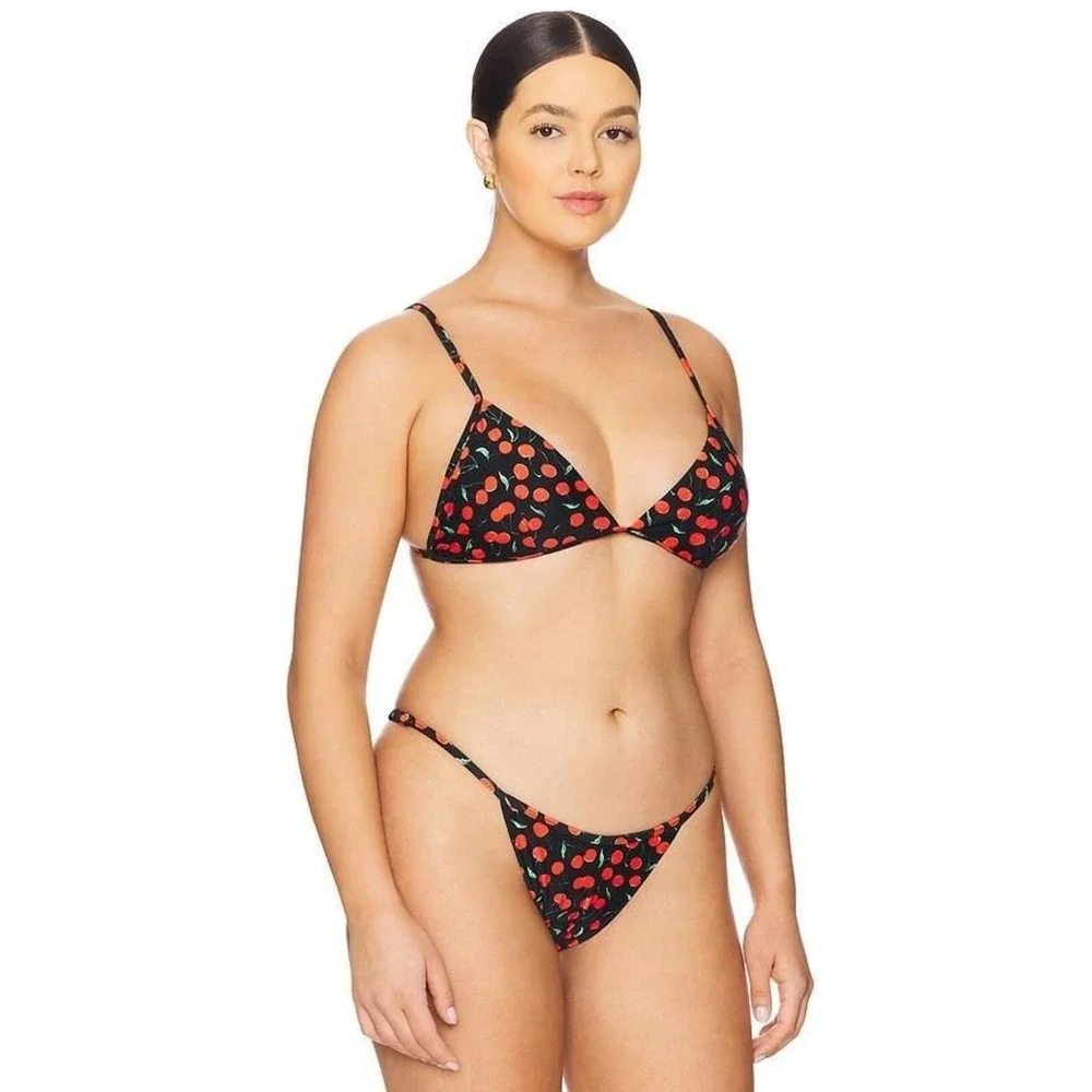Good American NWT Cherry Perfect Fit Bikini Top - Size L - MSRP $79